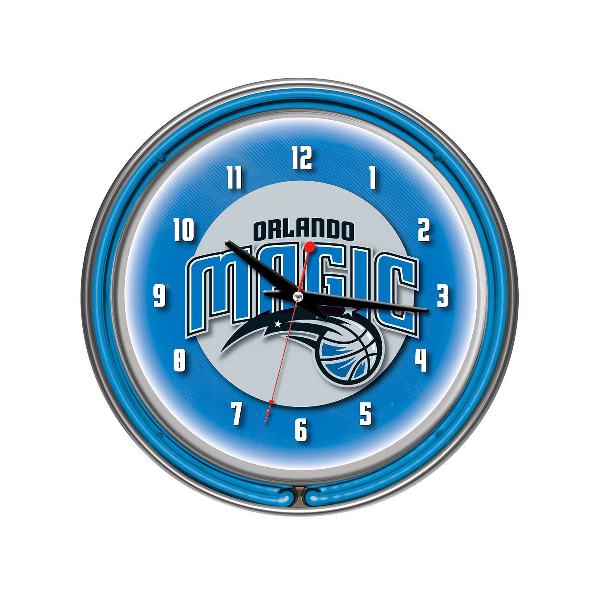 Orlando Magic Chrome Double-Ring Neon Wall Clock, Mag Team