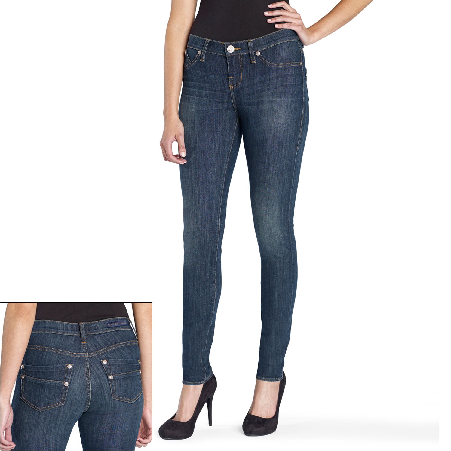 women's rock & republic kashmiere midrise skinny jeans