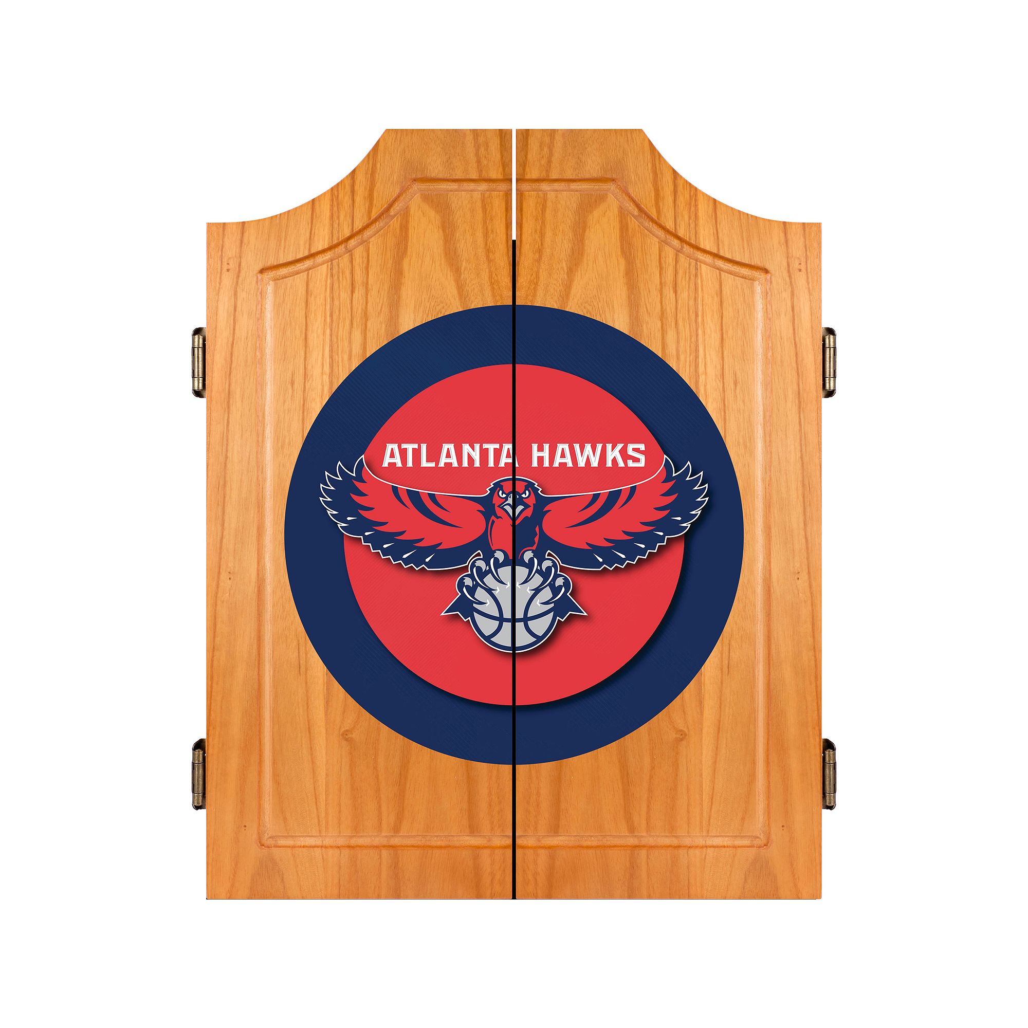 Atlanta Hawks Vintage Logo Wood Dart Cabinet Set, Team
