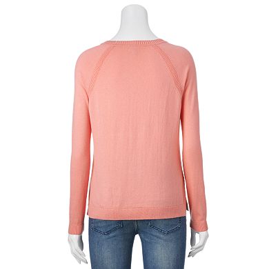 Petite Sonoma Goods For Life® Basket-Weave Sweater