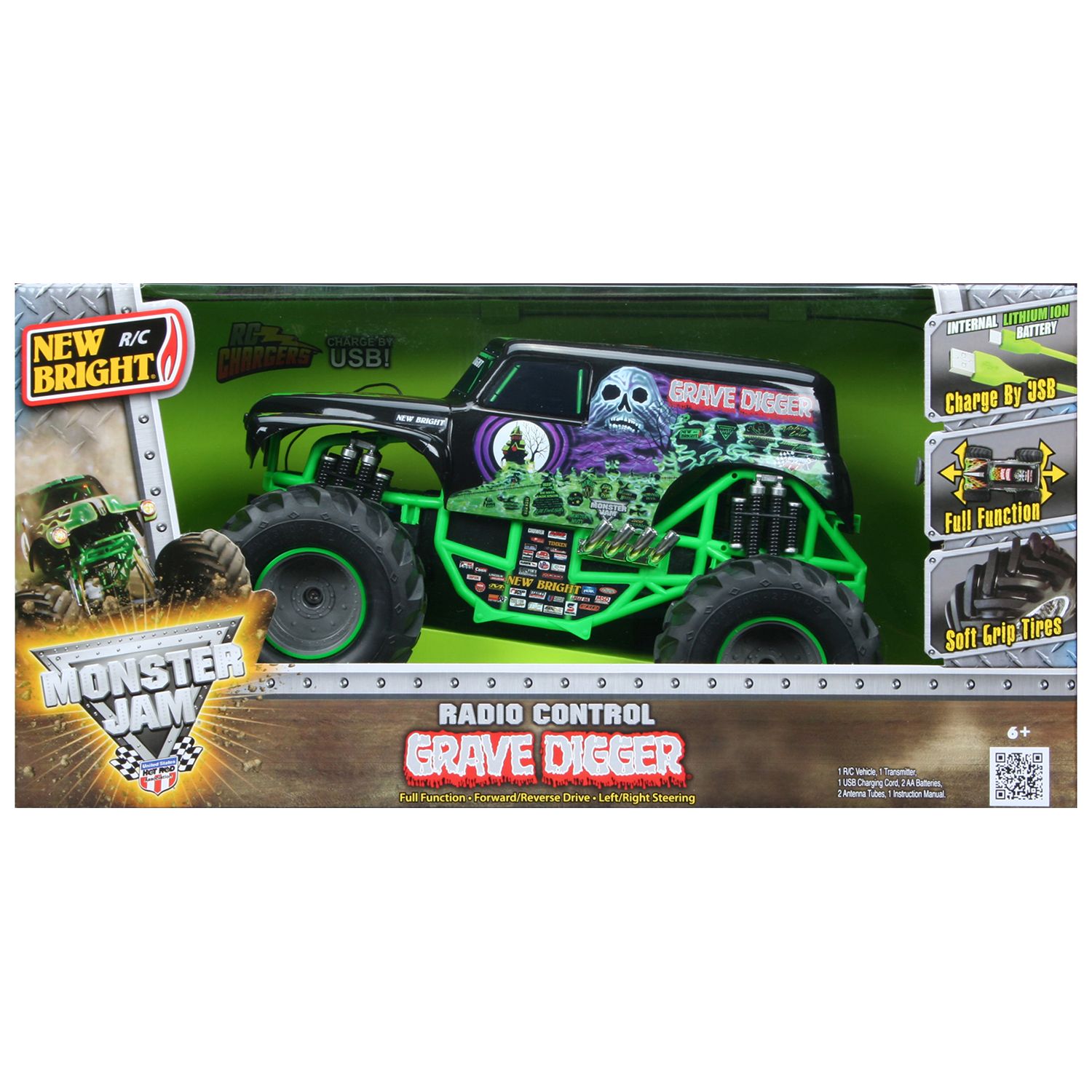 new bright monster jam grave digger