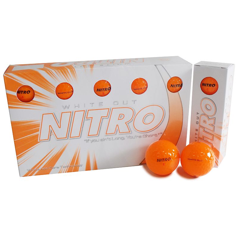 UPC 847755001117 product image for Nitro 15-pk. White Out Golf Balls, Orange | upcitemdb.com