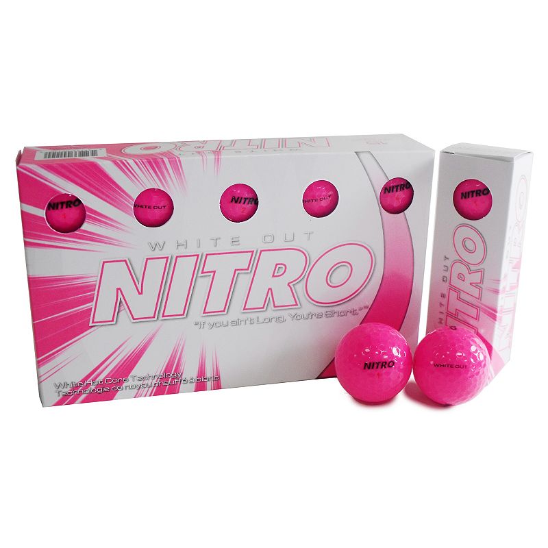 UPC 847755001100 product image for Nitro 15-pk. White Out Golf Balls, Pink | upcitemdb.com