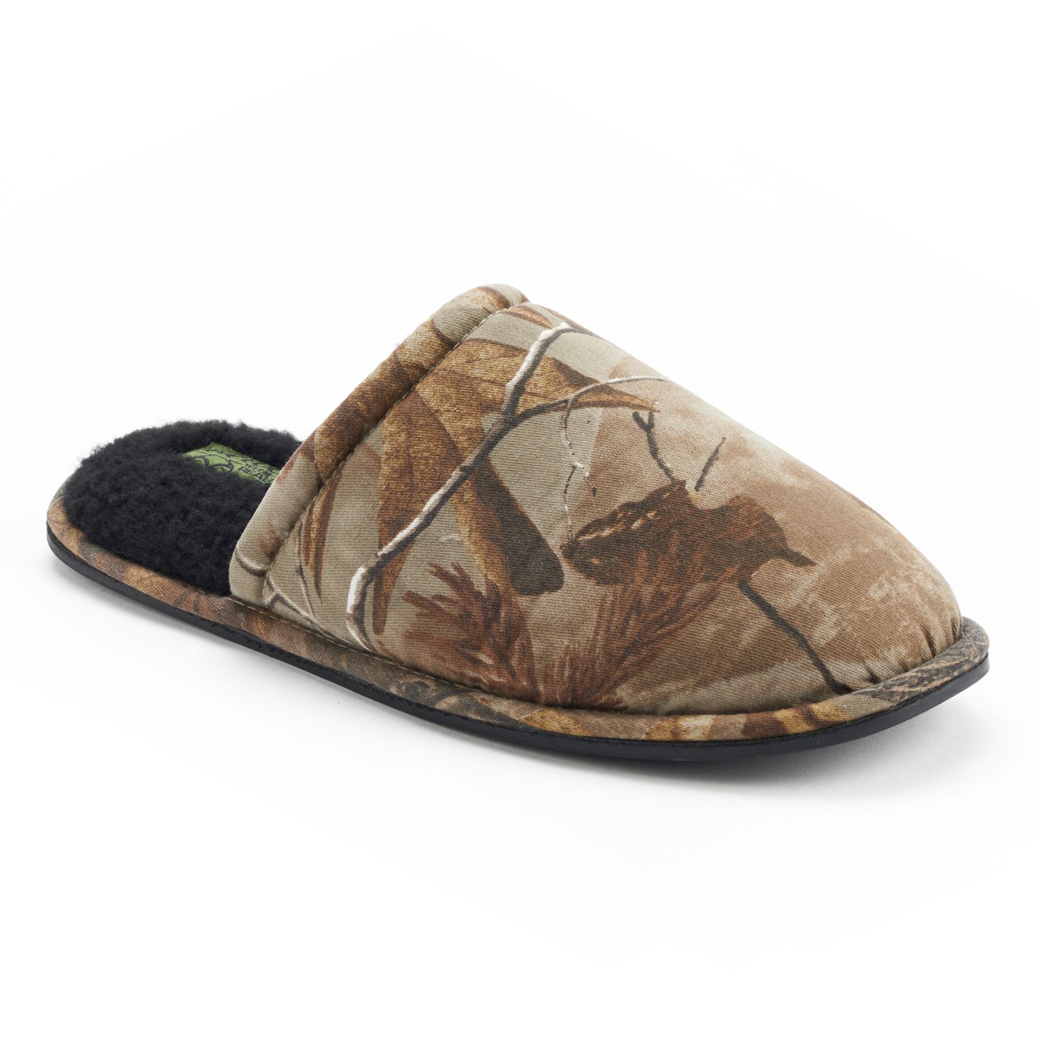 realtree camo mens lined clog with sherpa lining