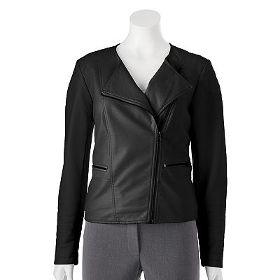 Women s Apt. 9 Faux Leather Motorcycle Jacket