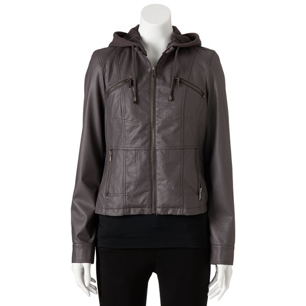 Kohl's faux hot sale leather jacket