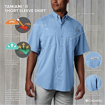 Men's Columbia PFG UPF 40 Tamiami™ II Short Sleeve Button-Down Shirt