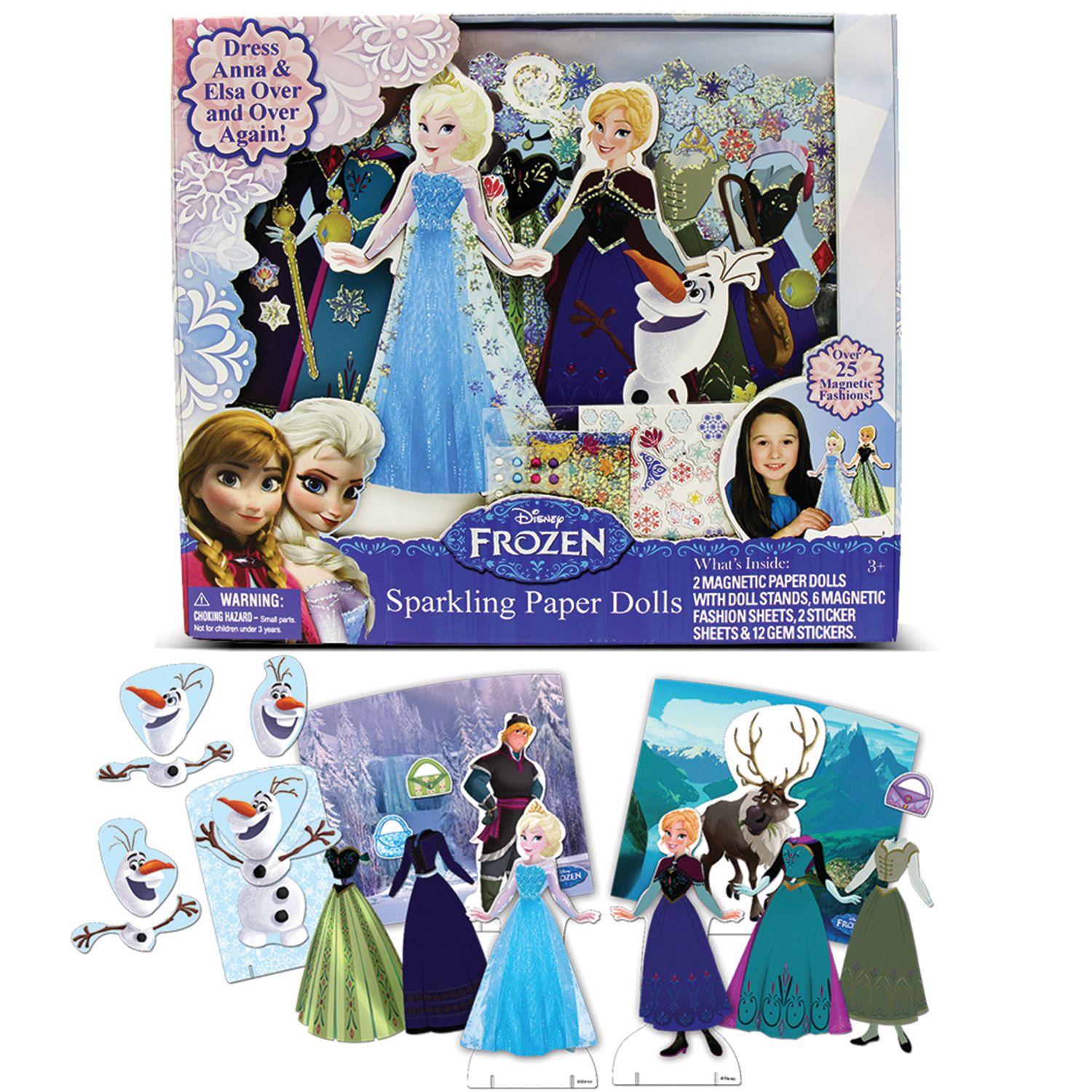 elsa magnetic dress up doll