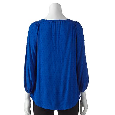 ELLE™ Clip-Dot Challis Top - Women's
