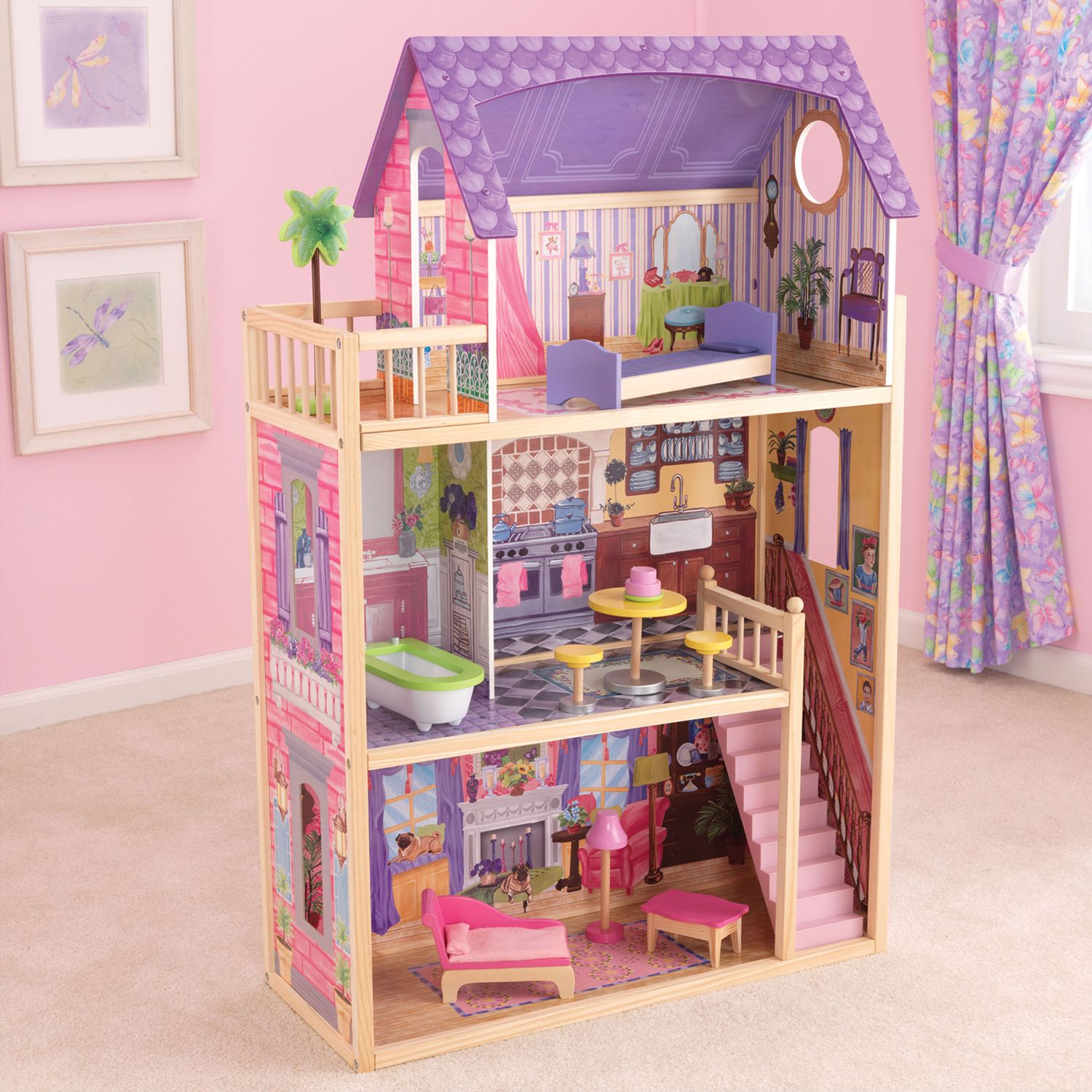 kidkraft kayla wooden dollhouse