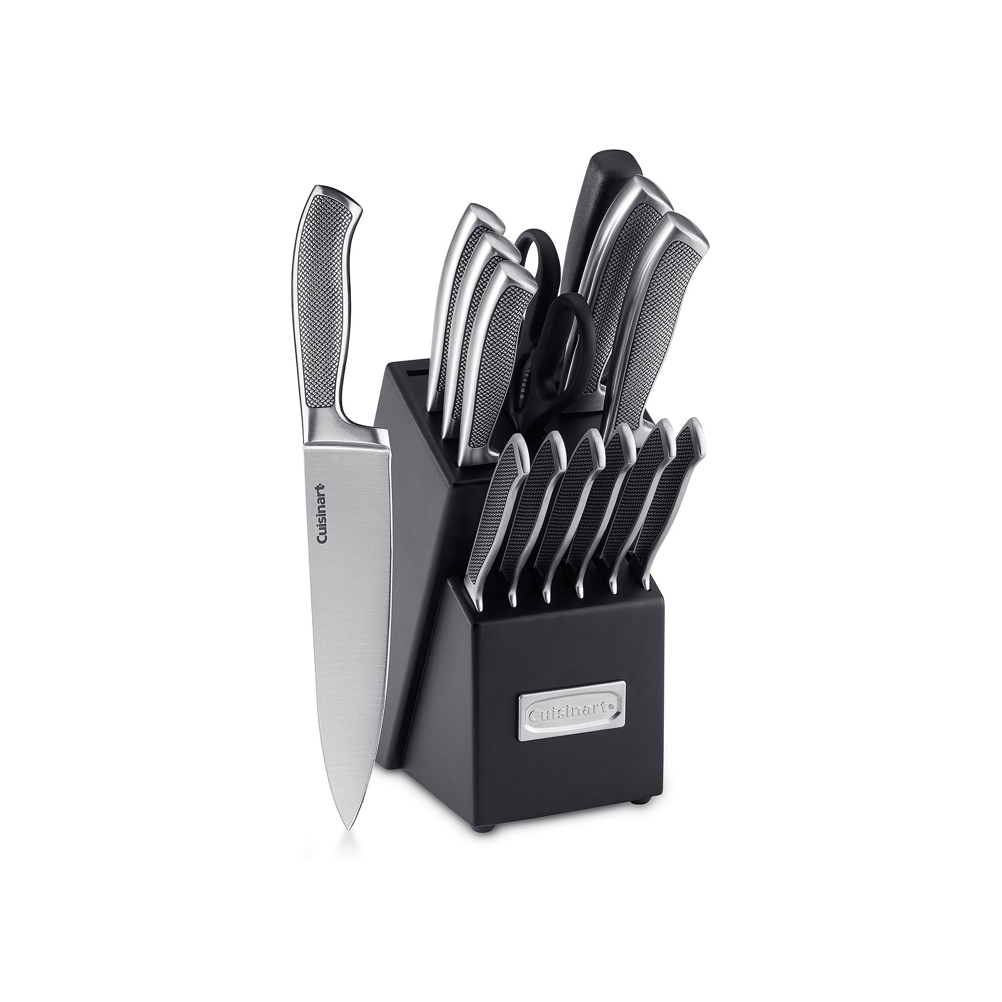Cuisinart® Graphix Herringbone 15-pc. Stainless Steel Knife Block Set, Mul