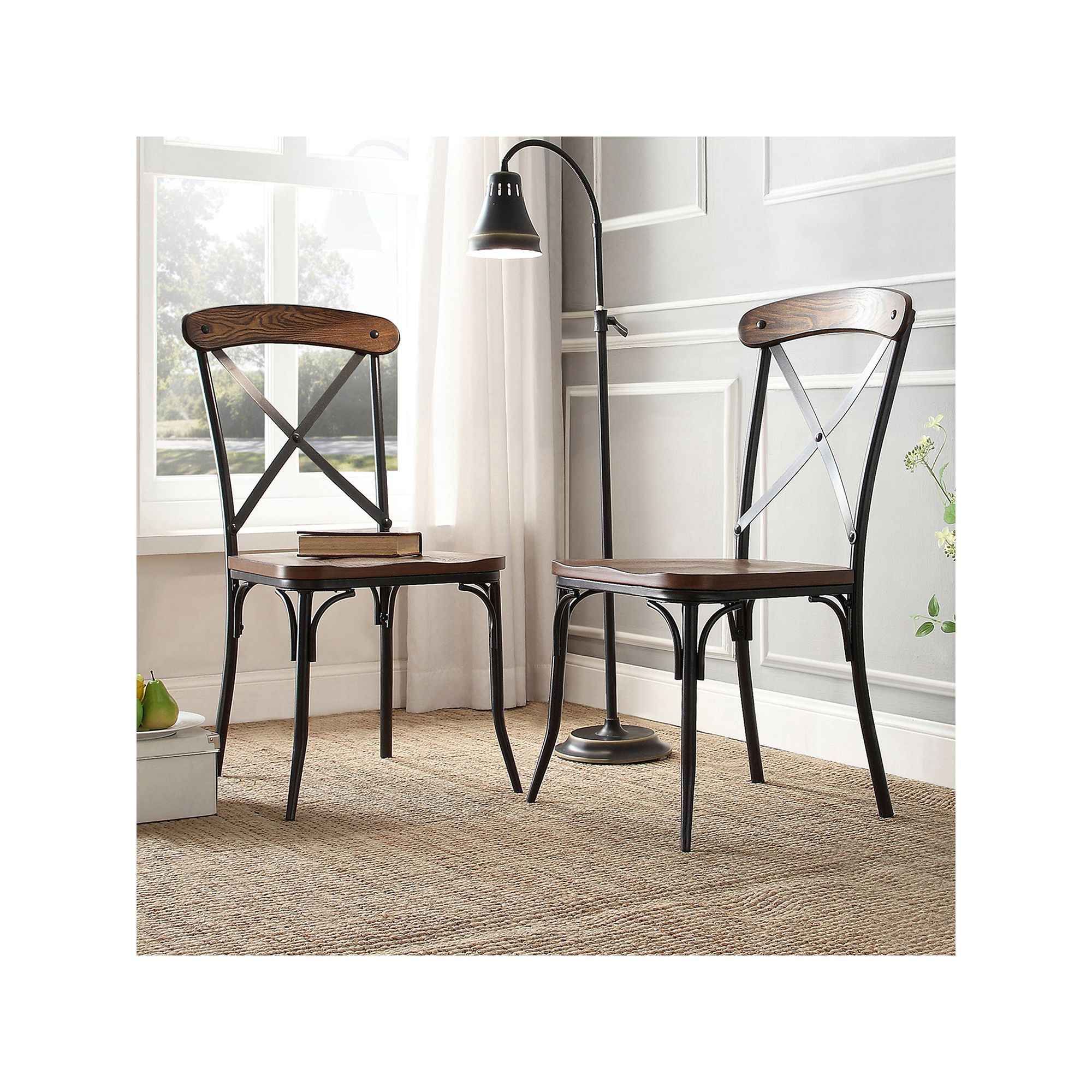 HomeVance Glencoe 2-pc. Side Chair Set, Brown