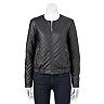 Women's Apt. 9® Quilted Faux-Leather Bomber Jacket