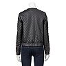 Women's Apt. 9® Quilted Faux-Leather Bomber Jacket