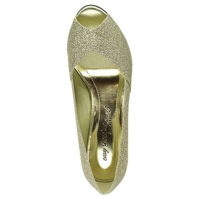 Easy Street Ravish Women's Peep-Toe Dress Heels