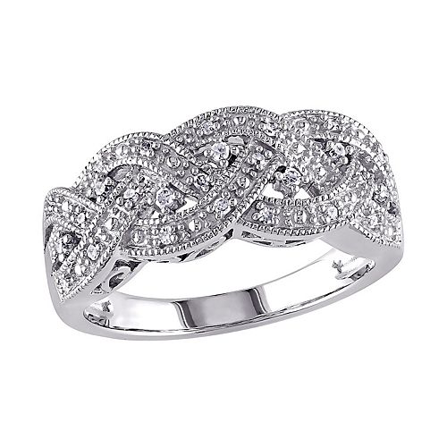 Kohl's sterling silver diamond on sale rings