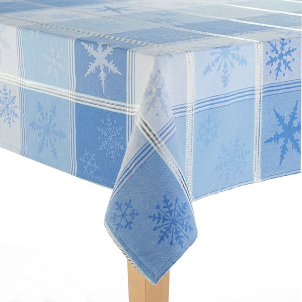Outstanding 60 x 102 oval tablecloth St Nicholas Square Snowflake Jacquard Tablecloth 60 X 102 Oblong