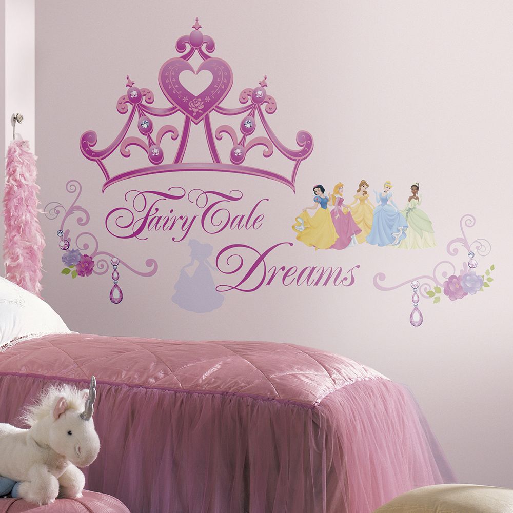 Disney Princess Crown Peel \u0026 Stick Wall Stickers, image size:1000x1000