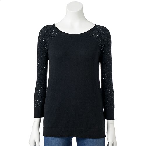 Women's Apt. 9® Embellished Raglan Sweater