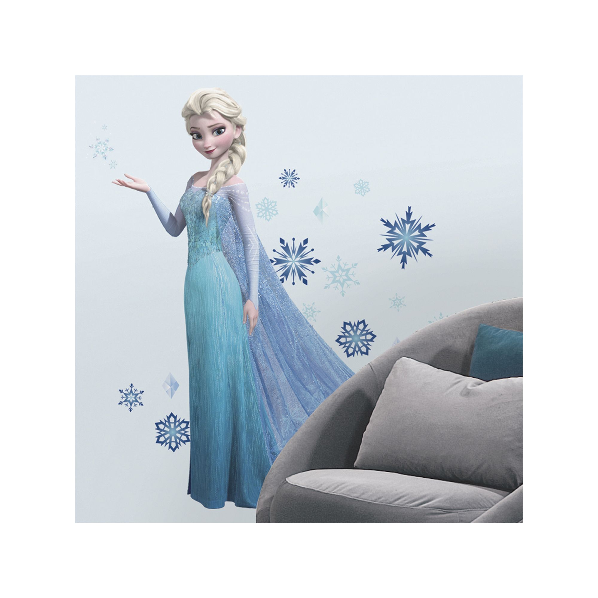Disneys Frozen Elsa Peel & Stick Wall Stickers, Blue