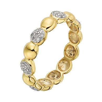 Jewelexcess Yellow Rhodium-Plated Sterling Silver 1/7-ct. T.W. Diamond Ring