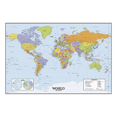Dry Erase World Map Wall Sticker