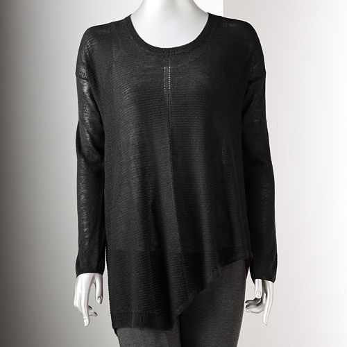 Women's Simply Vera Vera Wang Textured Linen-Blend Top