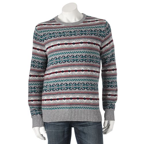 men's sonoma goods for life winter fair isle sweater