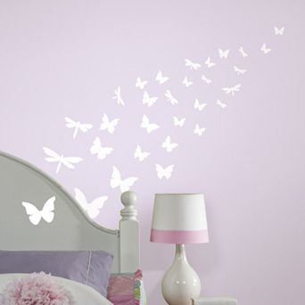 Butterflies & Dragonflies Glow-in-the-Dark Wall Stickers