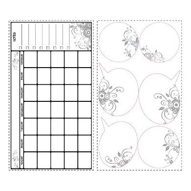 Dry Erase Calendar Peel and Stick Wall Stickers