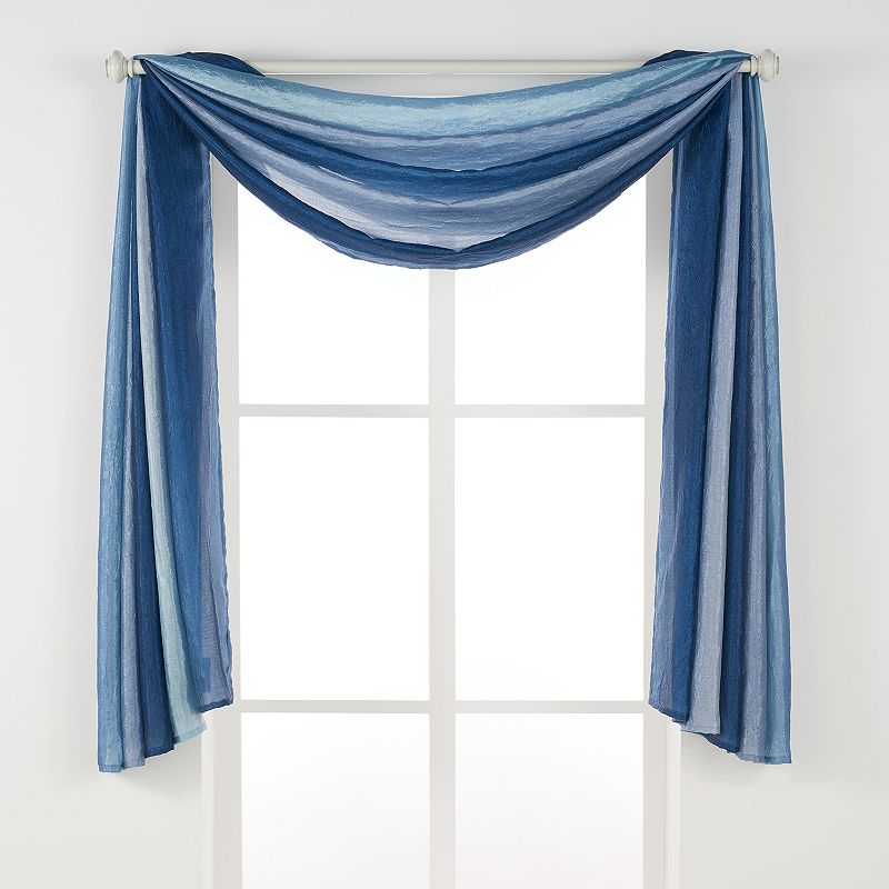 Achim 1-Panel Ombre Window Scarf - 144 x 50, Blue, 50X144