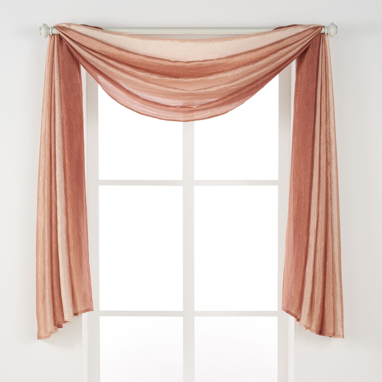 peach window scarf
