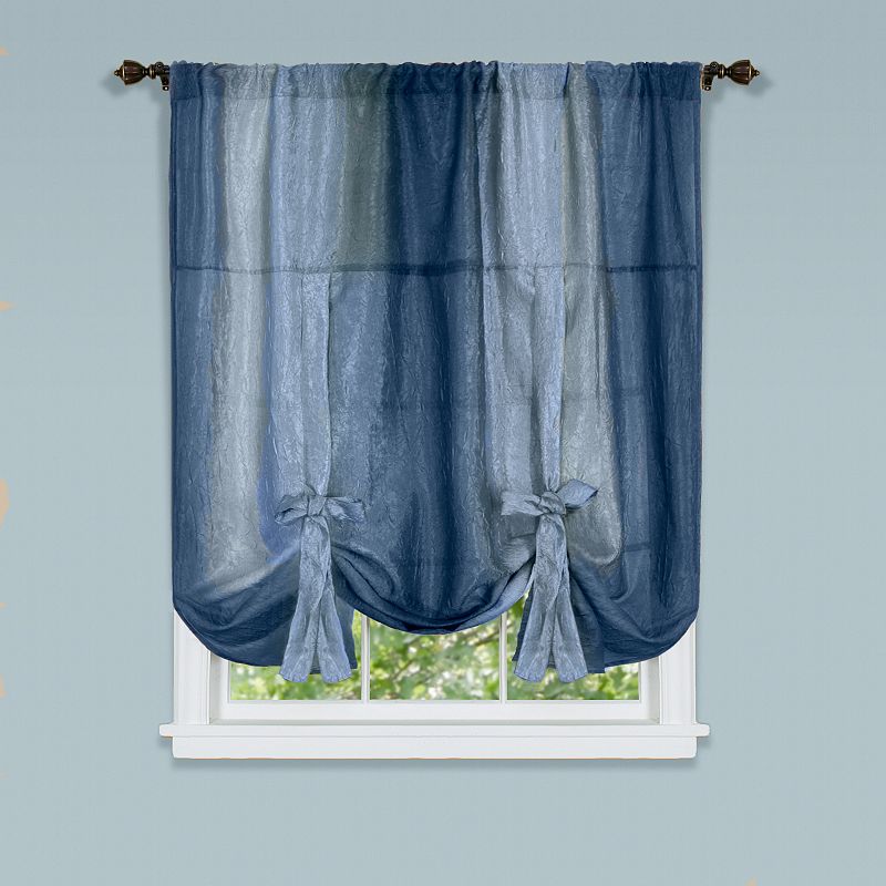 Ombre Tie-Up Window Shade - 50 x 63, Blue, 50X63