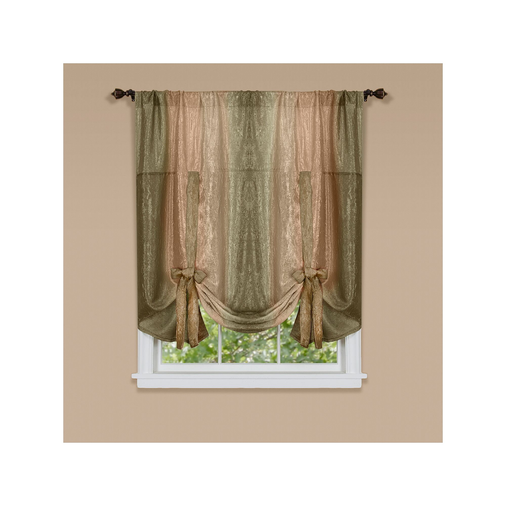 Ombre Tie-Up Window Shade - 50 x 63, Earth