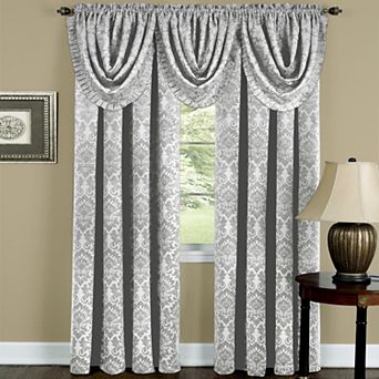Sutton Damask Blackout Waterfall Window Valance - 36'' x 48''