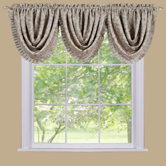 Sutton Damask Blackout Waterfall Window Valance - 36'' x 48''