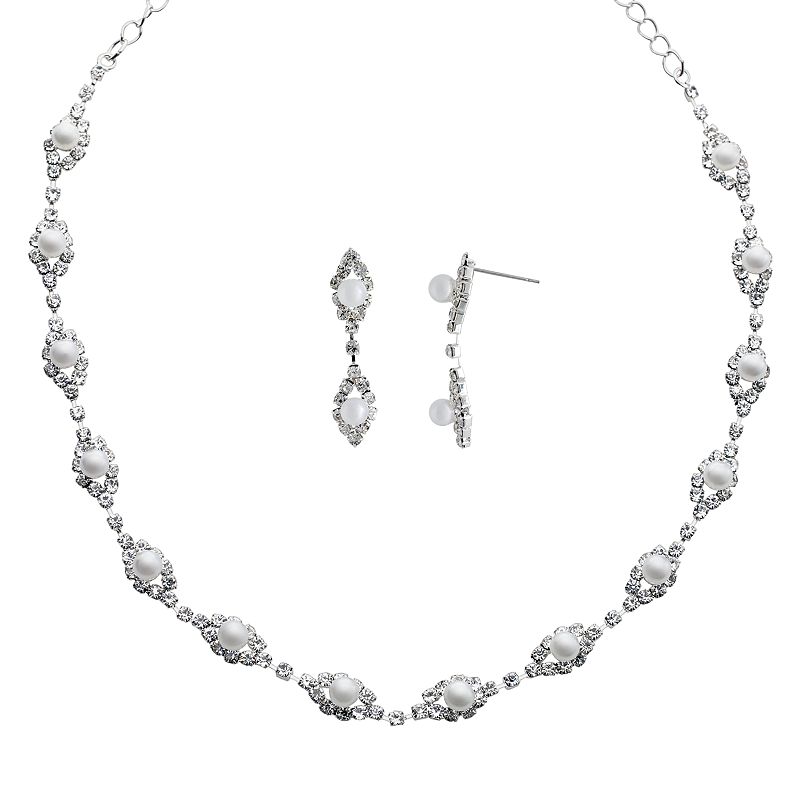 95488452 Crystal Allure Necklace and Drop Earring Set, Wome sku 95488452