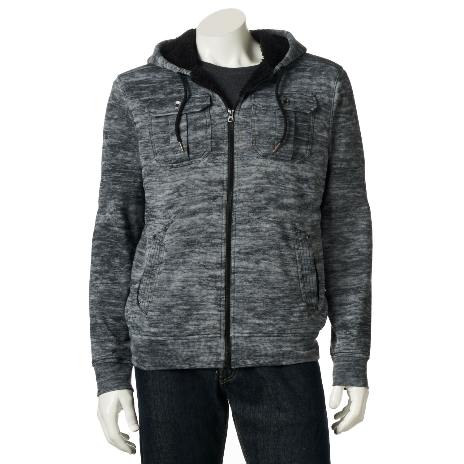 kohls mens sherpa lined hoodie