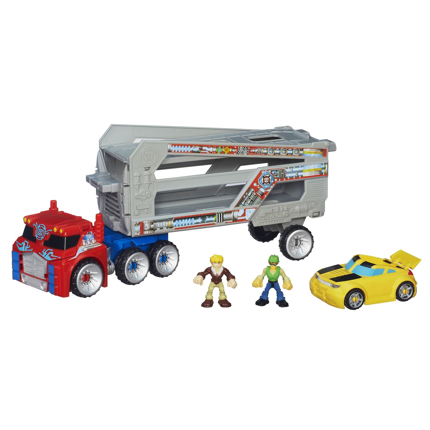 transformers rescue bots optimus prime rescue trailer by hasbro