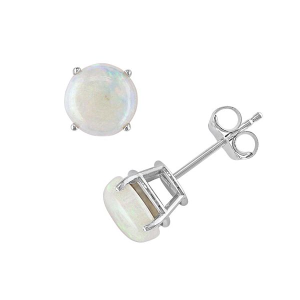 Stella Grace 10k White Gold Opal Stud Earrings