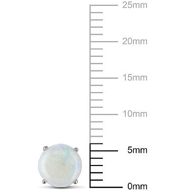 Stella Grace 10k White Gold Opal Stud Earrings