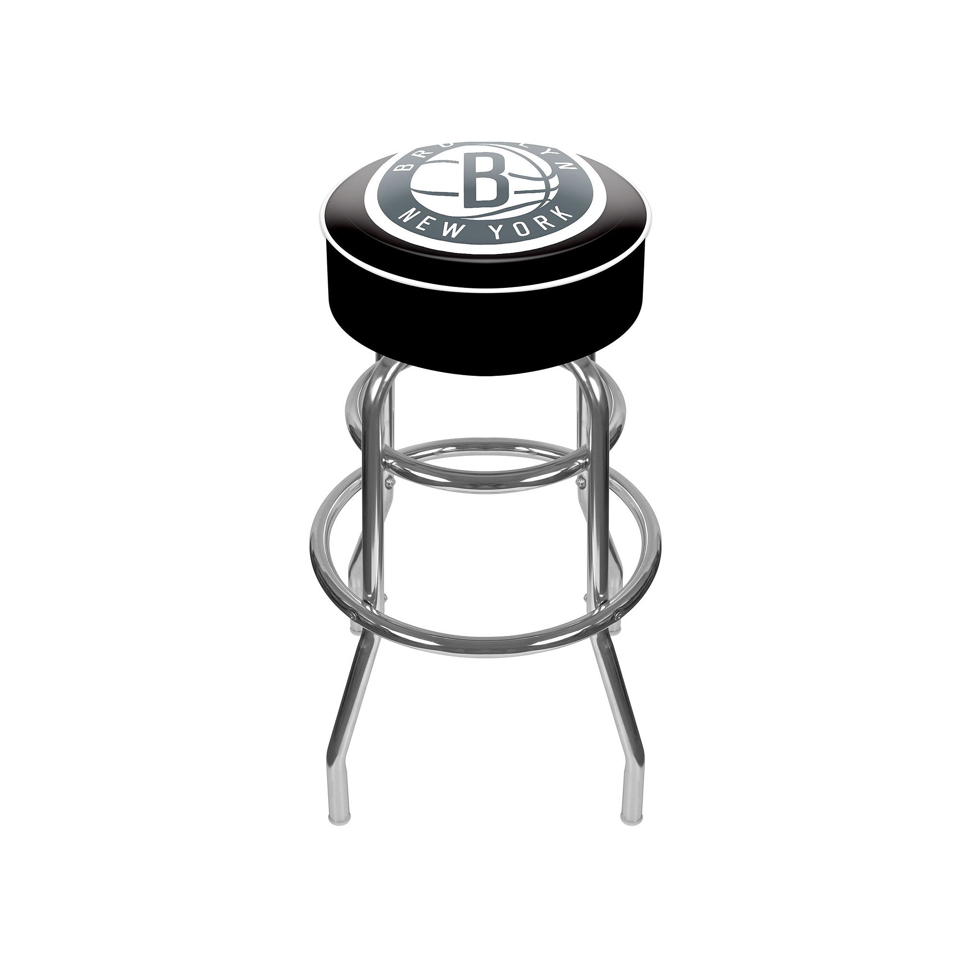 Brooklyn Nets Logo Padded Swivel Bar Stool, Team