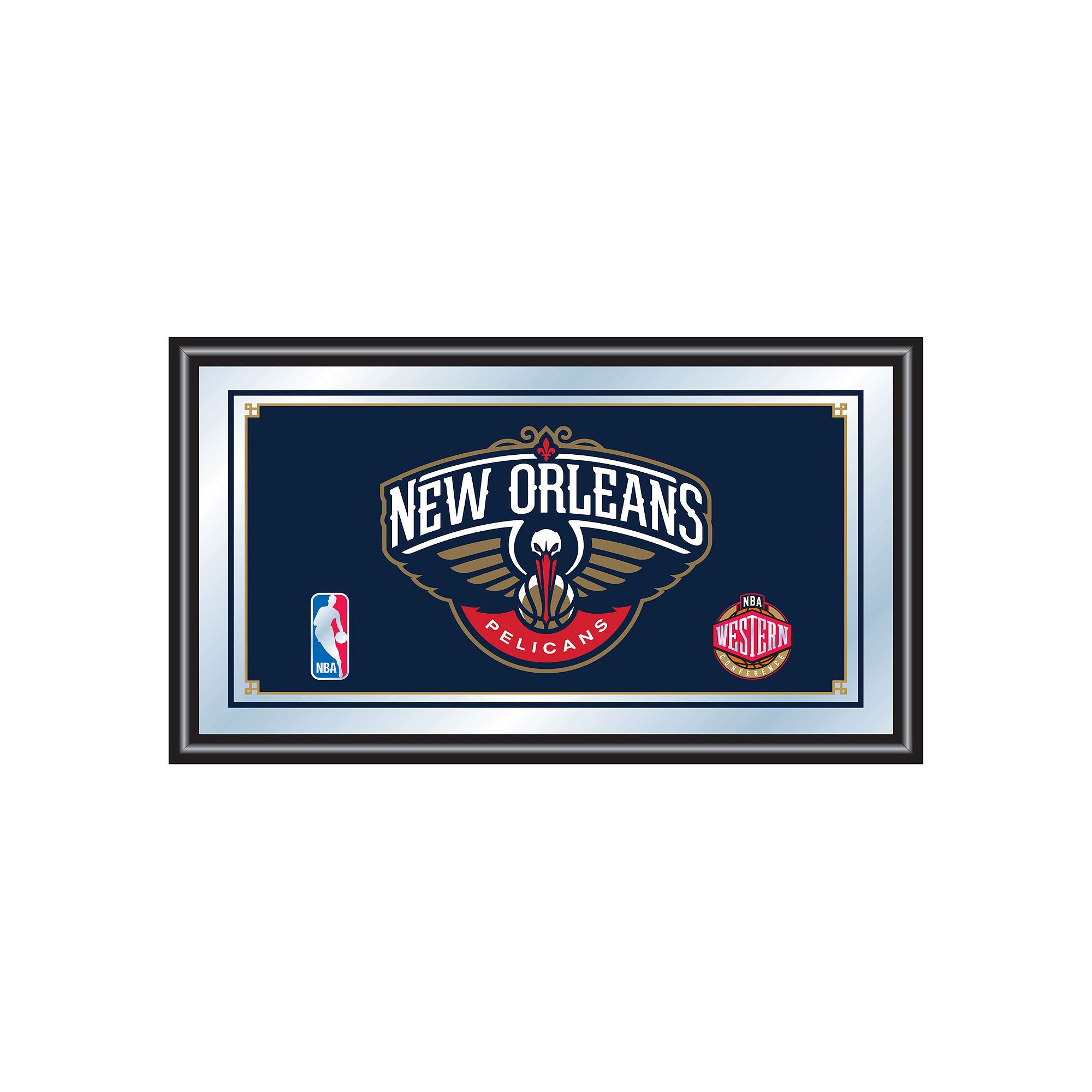 New Orleans Pelicans Framed Logo Wall Art, Pel Team