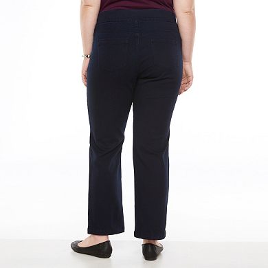 Plus Size Gloria Vanderbilt Avery Straight-Leg Pull-On Jeans