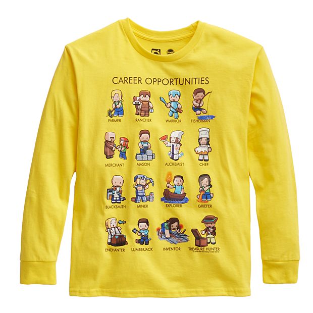 Boys 8-20 Minecraft Career Opportunities Tee