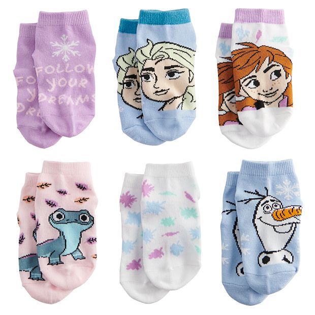 Frozen Girls Character Socks (Pack of 6)