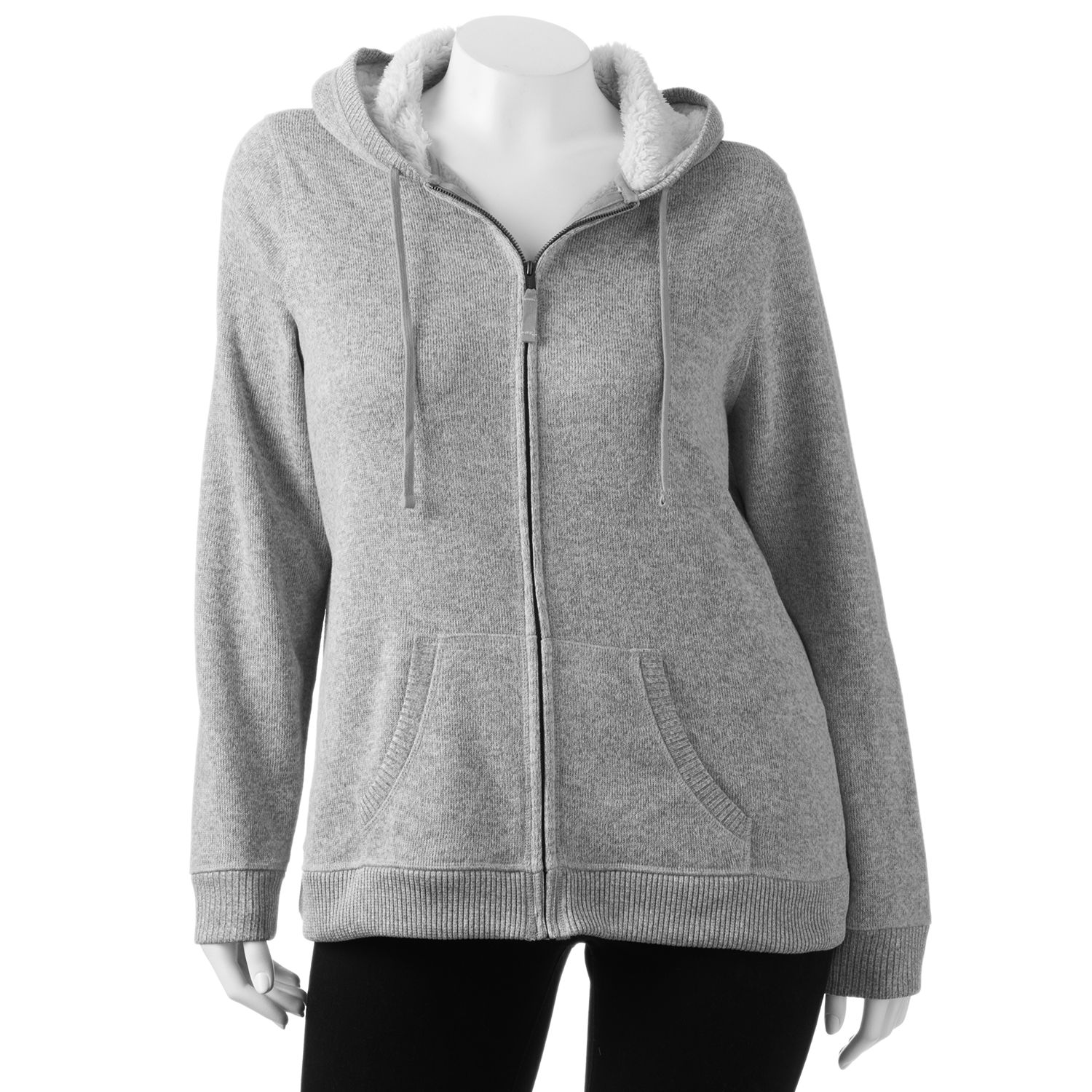 women's plus size sherpa hoodie