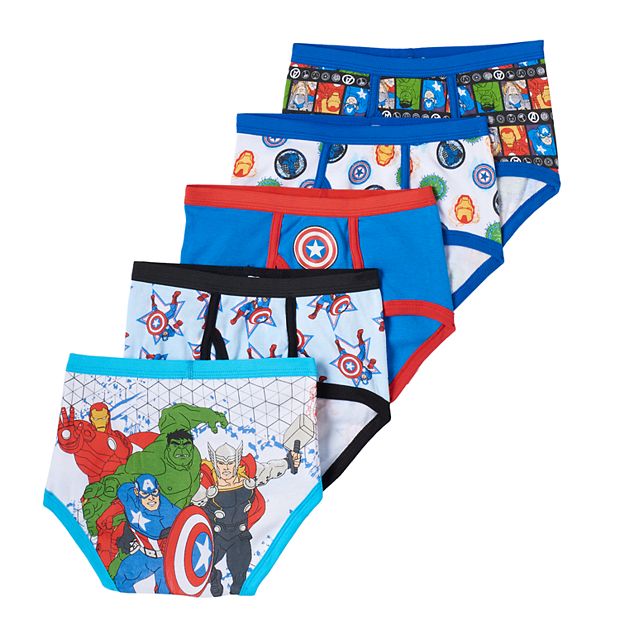 Boys Spiderman 5 Pack Character Underwear, Size 4-8