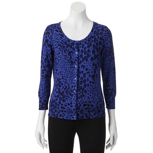 gray cheetah cardigan