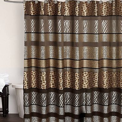 Safari Stripes Fabric Shower Curtain